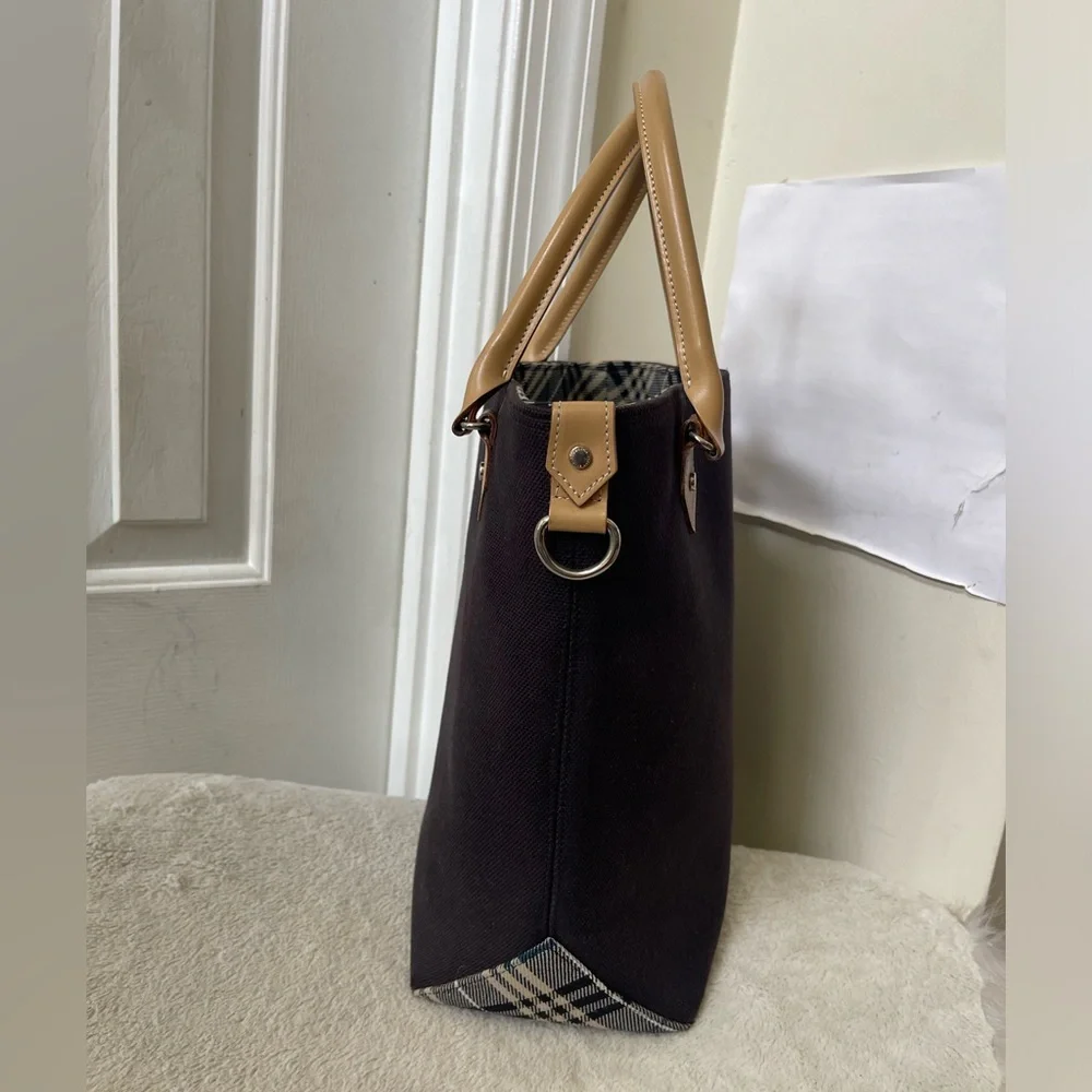 Burberry Blue Label Canvas Tote Bag EUC - Picture 3 of 15